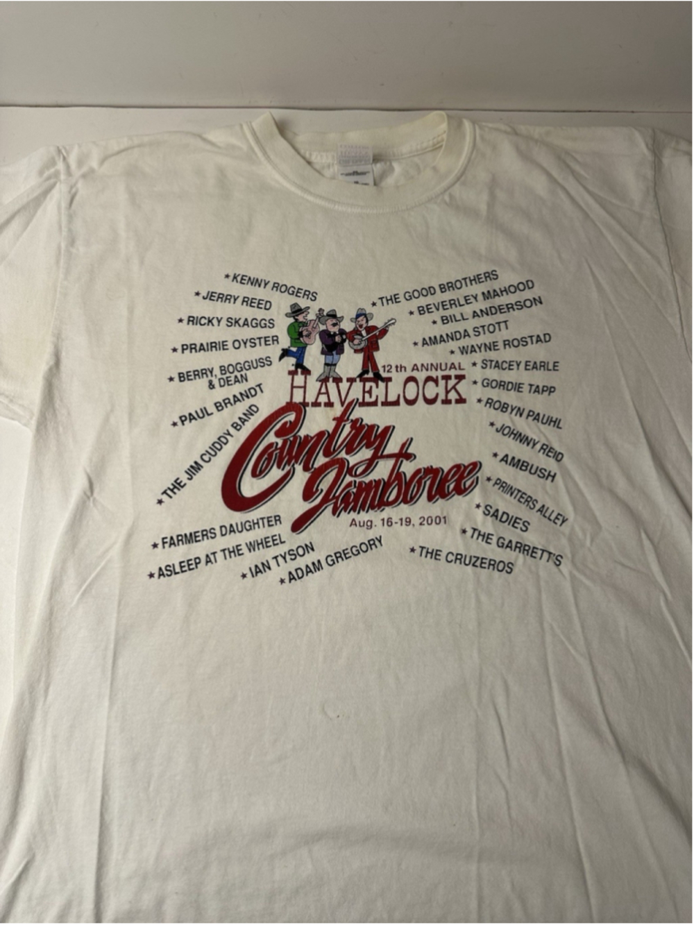 Vintage 2001 Havelock Country Jamboree T Shirt Mens XL Festival Kenny Rogers Tou